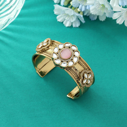 Pink Color American Diamond Bracelet Trendy Stylish Feminine Jewelry Design