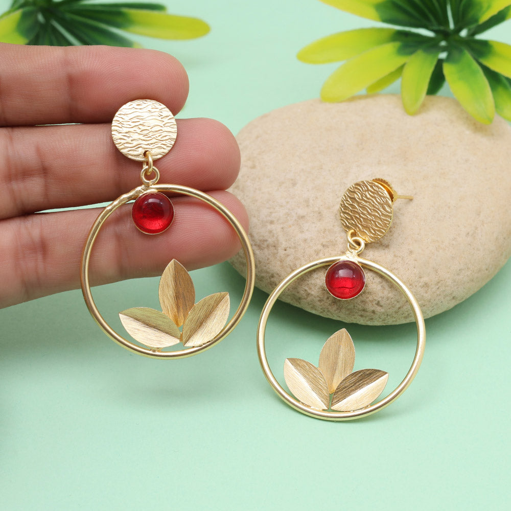 Ziegelrote Amrapali-Ohrringe