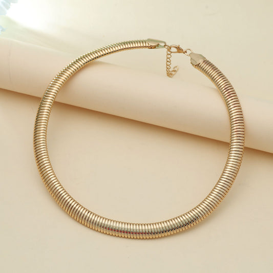 Gold Color Anti Tarnish Hansli Necklace Classic Ethnic Bridal Style Bold Neck Jewelry