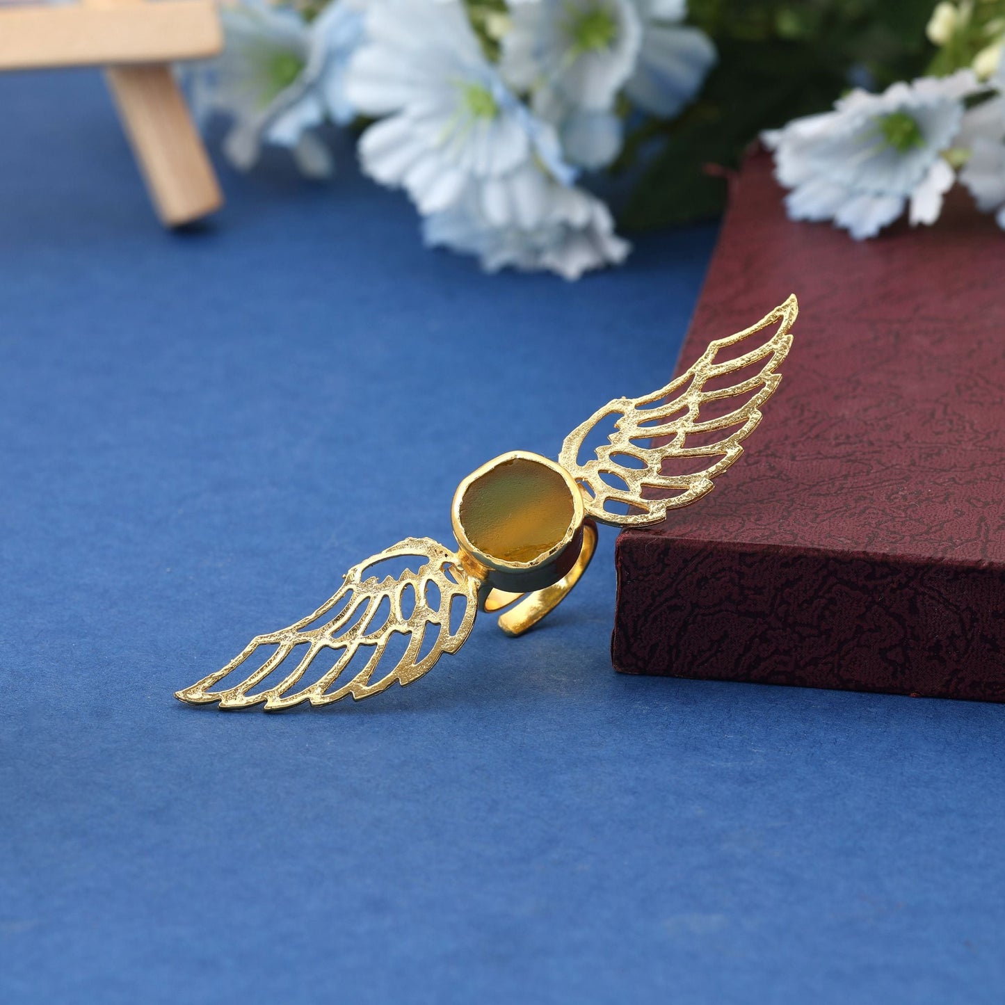 Yellow Color Amrapali Rings Created To Brighten Ethnic Attire With Graceful Timeless Charm