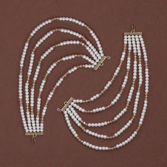 White Color Antique Earrings Chain With Classic Style And Vintage Finish