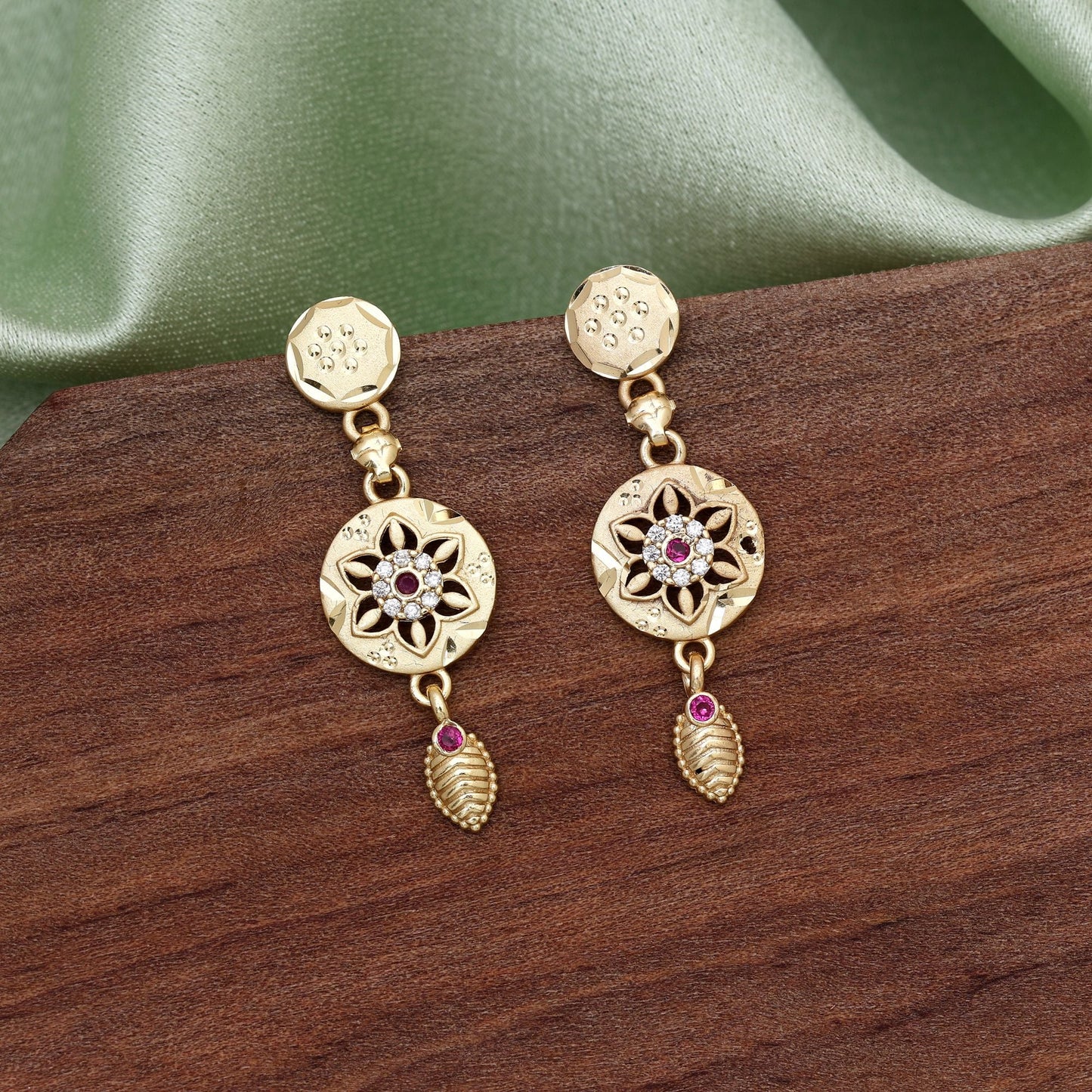 Gold Color Antique Earrings Crafted For Timeless Beauty And Cultural Fashion