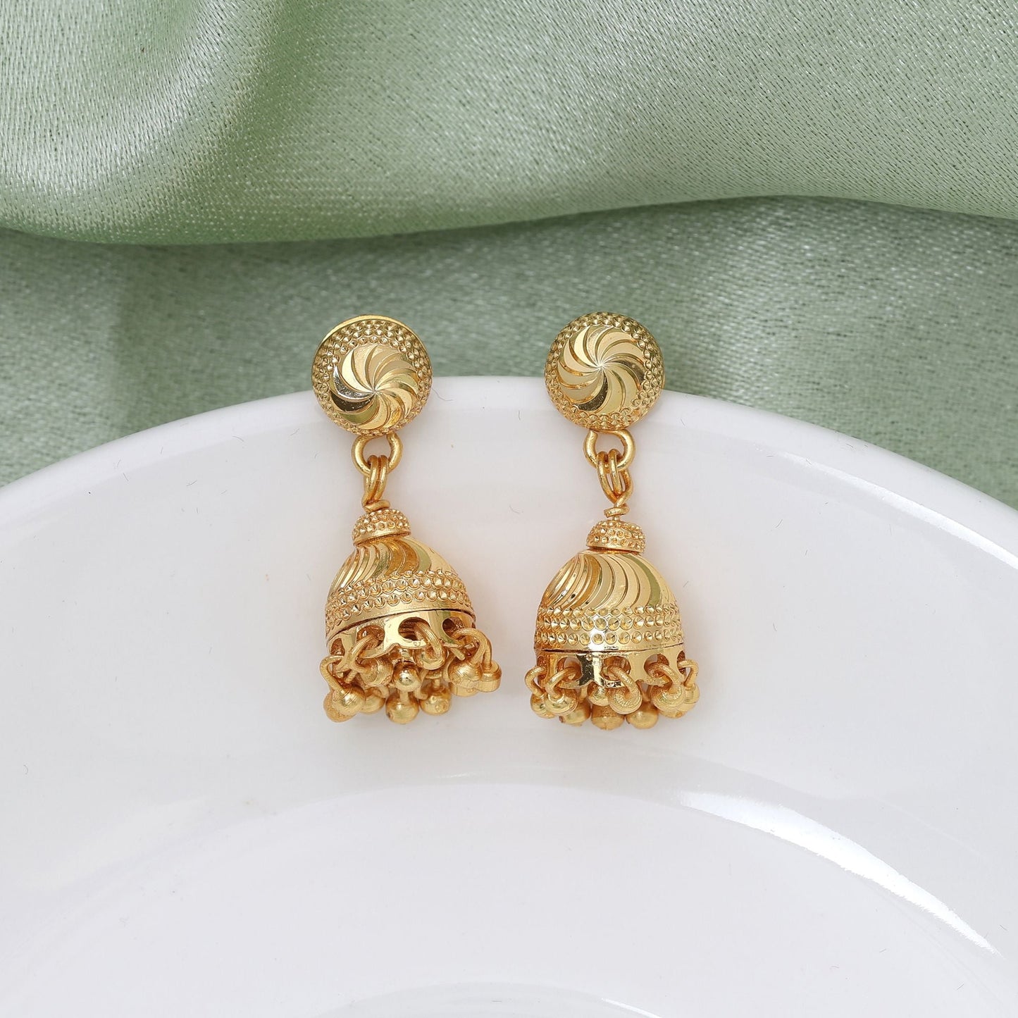 Gold Color Antique Earrings Offering Traditional Charm With Modern Comfort