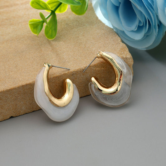 White Color Antique Earrings Classic Ethnic Traditional Party Wear Jewelry Design