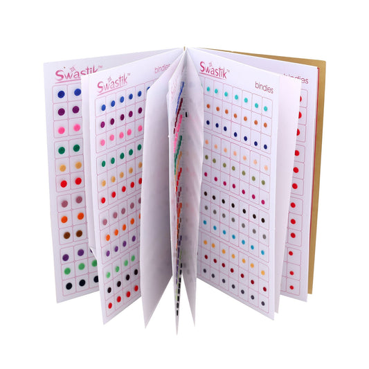 Assorted Color Plain Mini Bindi Book For Women & Girls- Total Pieces- 960 (BND101MLT)