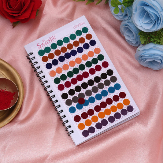 Assorted Color Plain Big Bindi Book For Women & Girls- Total Pieces- 960 (BND102MLT)