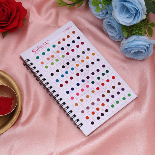 Assorted Color Plain Mini Bindi Book For Women & Girls- Total Pieces- 576 (BND111MLT)