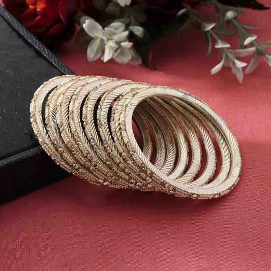 Elegant Gold Color Traditional Party Wear Women Design Fashion Bangle