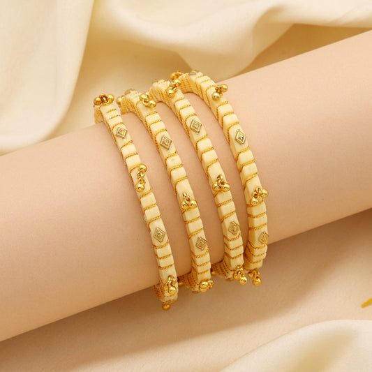 White Color 1 Pair Of Fashion Bangle