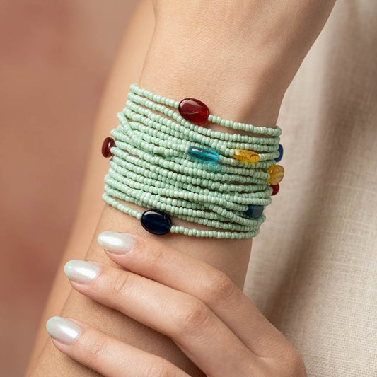 Light Green Color Fashion Bracelet Stylish Modern Casual Wear Jewelry