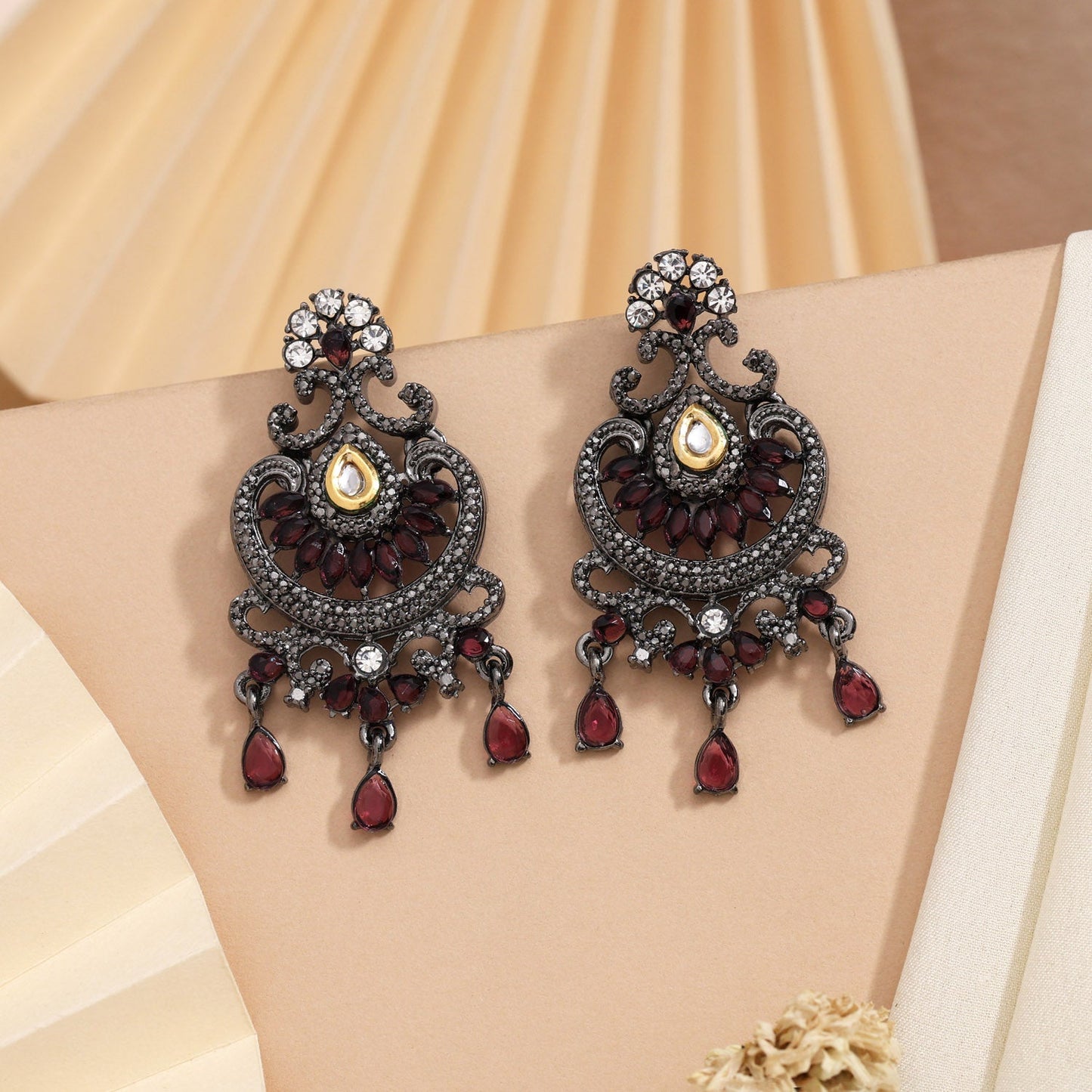 Elegant Magenta Color Fashion Earrings For Bold Style Statements Daily