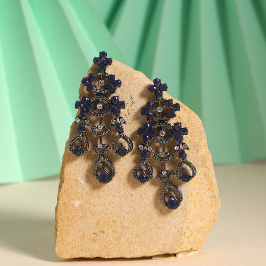 Blue Color Fashion Earrings For Ethnic Suits And Designer Sarees