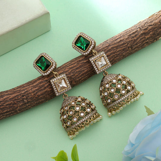 Grüne amerikanische Diamantohrringe Designer Festliche Stilvolle Schmuckkollektion Design
