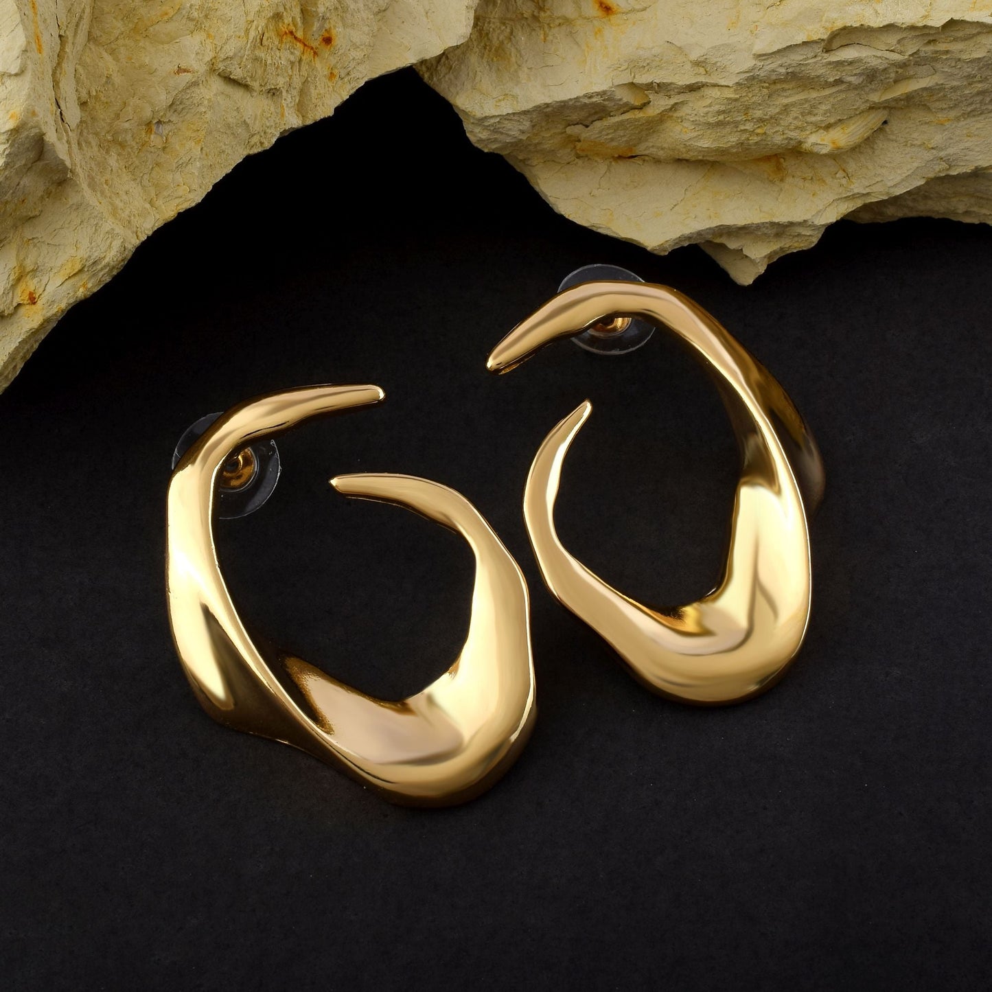 Elegant Gold Color Anti Tarnish Earrings Perfect for Wedding Functions and Party Jewelry Needs