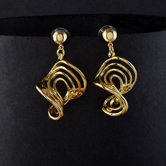 Gorgeous Gold Color Anti Tarnish Earrings Crafted Jewelry Finishing Touch