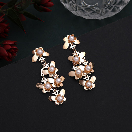 Gold Color Anti Tarnish Earrings With Premium Shine Perfect For Wedding Occasions