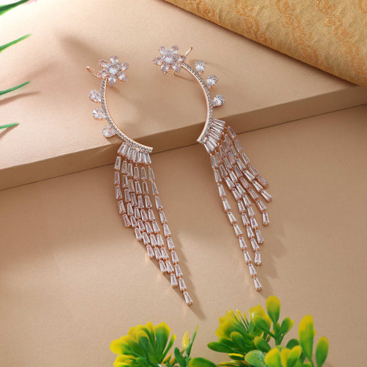 White Color Earrings With Pearl Embellishments Ideal For Ethnic Festive Look
