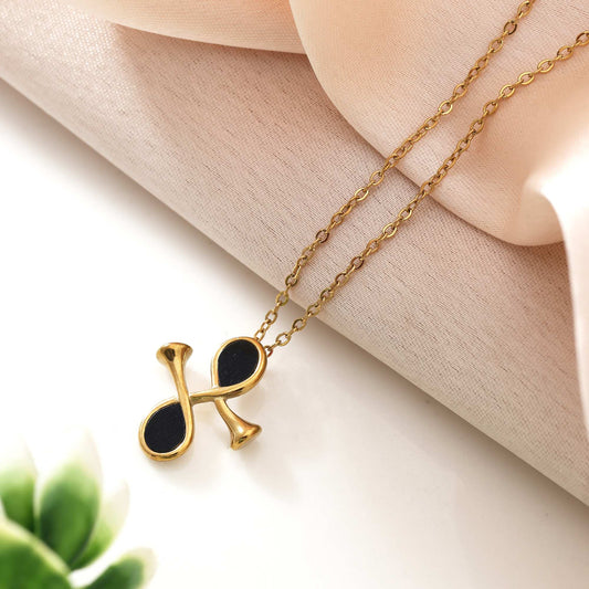 Trendy Gold Color Stainless Steel 18K Gold Plated Anti Tarnish Necklace With Sleek Design
