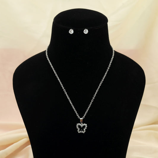 Black Color Anti Tarnish Necklace Set Elegant Minimal Daily Wear Jewelry