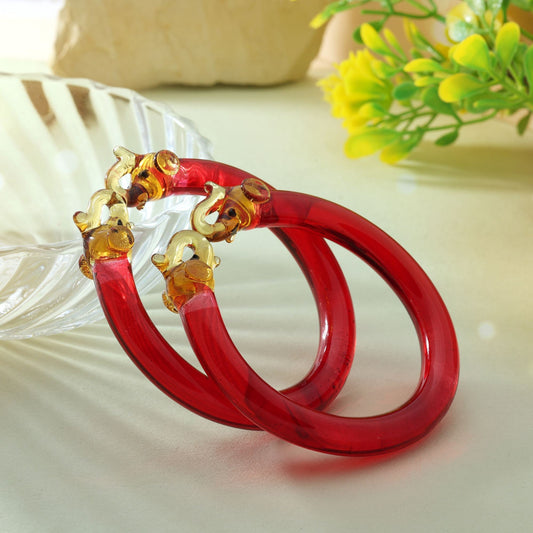 Assorted Color 6 Pair Of Mirror Bangles Combo