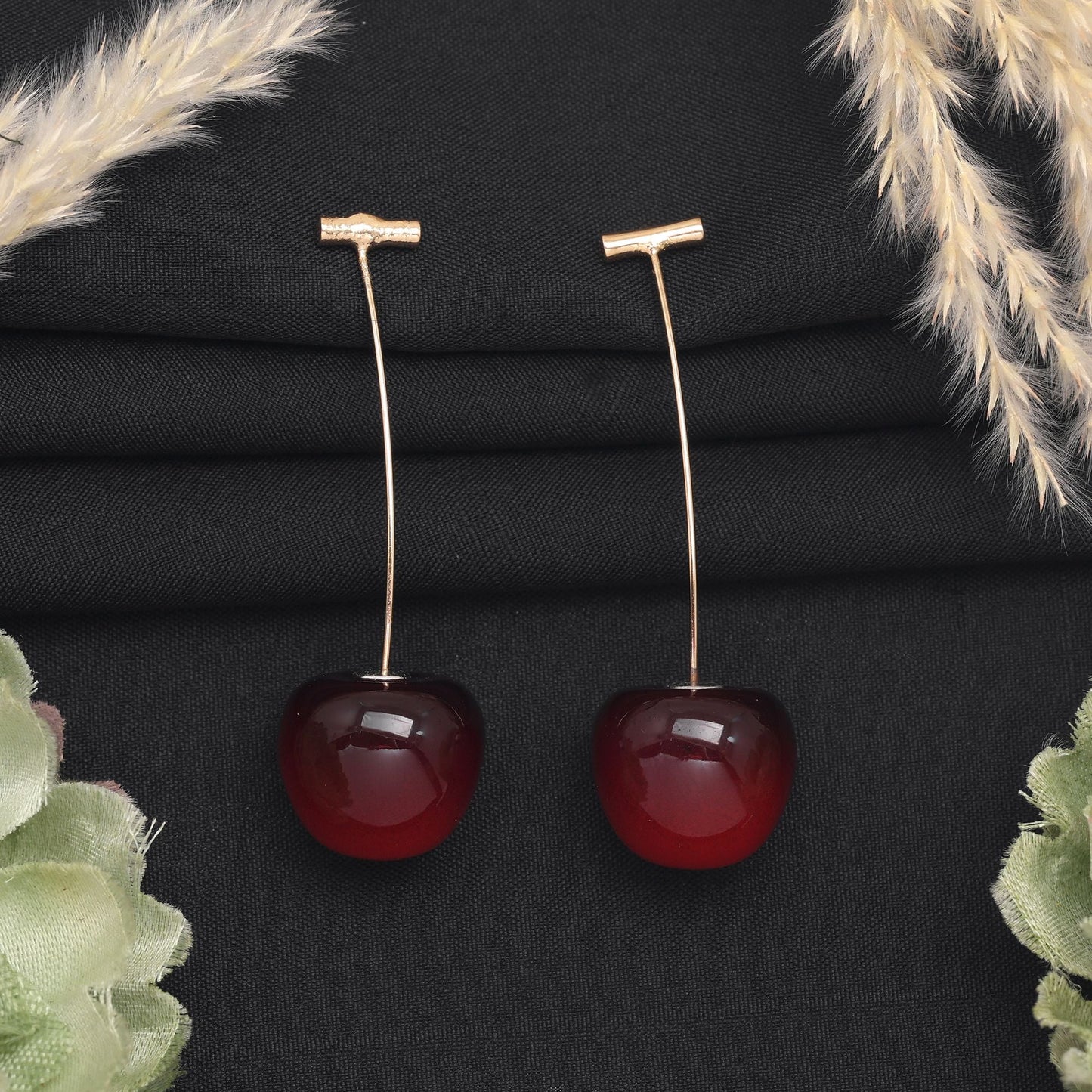 Charming Maroon Color 12 Pair Of Fashion Earrings Designed For Women’S Traditional Jewelry Styling