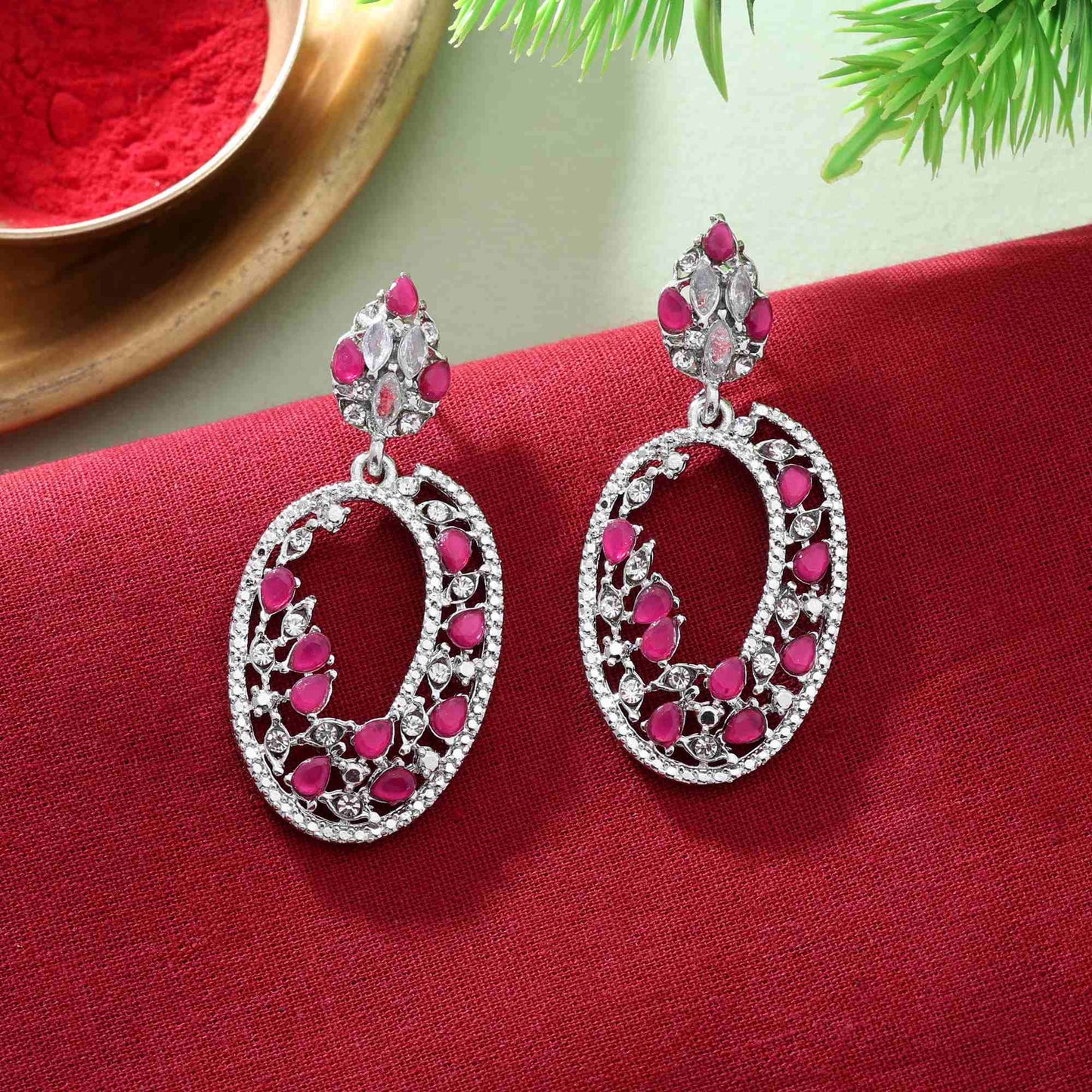 Stylish Assorted Color 12 Pair Of Fashion Earrings Combo For Modern Occasions