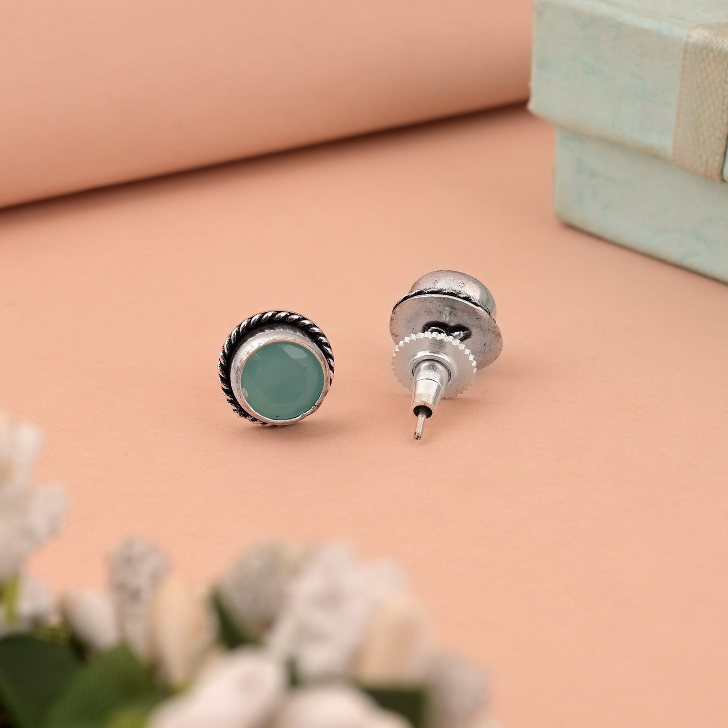 Value Pack Assorted Color Oxidised Stud Earrings Combo With 10 Unique Pairs