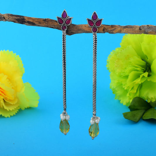Stylish Multi Color Oxidised Earrings Designed For Women’S Ethnic Wear, Parties, And Traditional Outfits