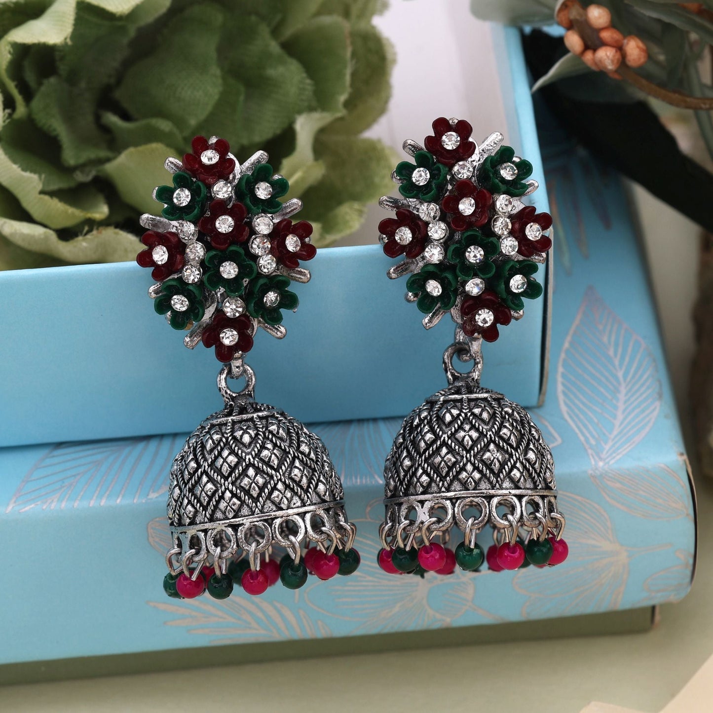 Gorgeous Assorted Color Oxidised Earrings Perfect For Weddings, Festivals, And Women’S Party Jewelry Fashion