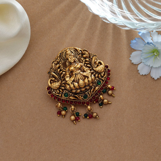 Royal Rani & Grünfarbene Tempel-Haarspange Traditioneller Ethnischer Schmuck Accessoire