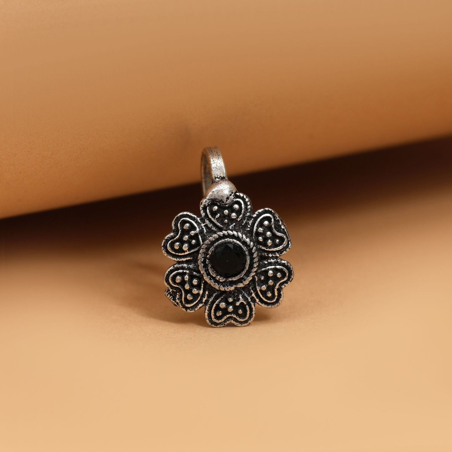 Exclusive Assorted Color And Design Oxidised Nose Pin Combo Of 5 Pieces For Women