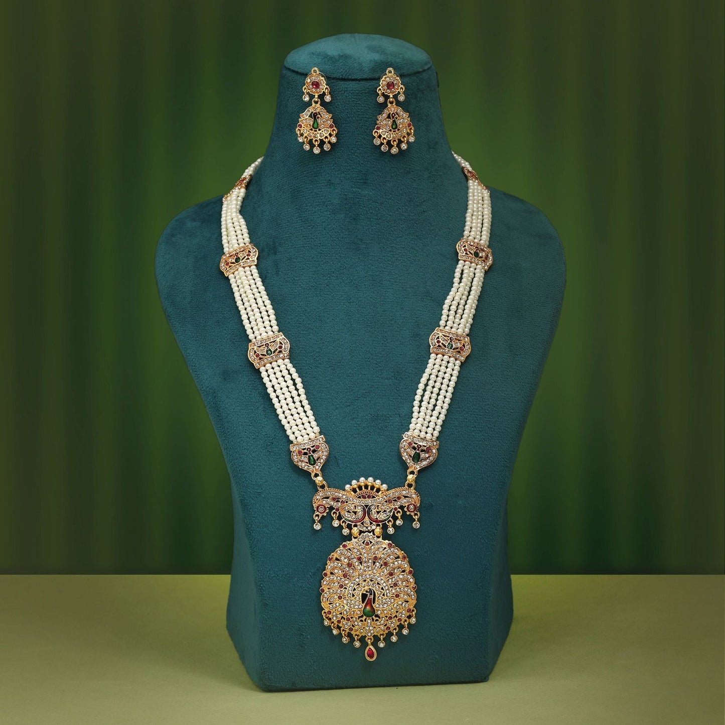 Designer Rani Color Rajputi Jewellery Rani Haar Ideal For Bridal And Wedding Jewellery Sets