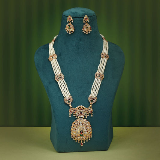 Designer Rani Color Rajputi Jewellery Rani Haar Ideal For Bridal And Wedding Jewellery Sets