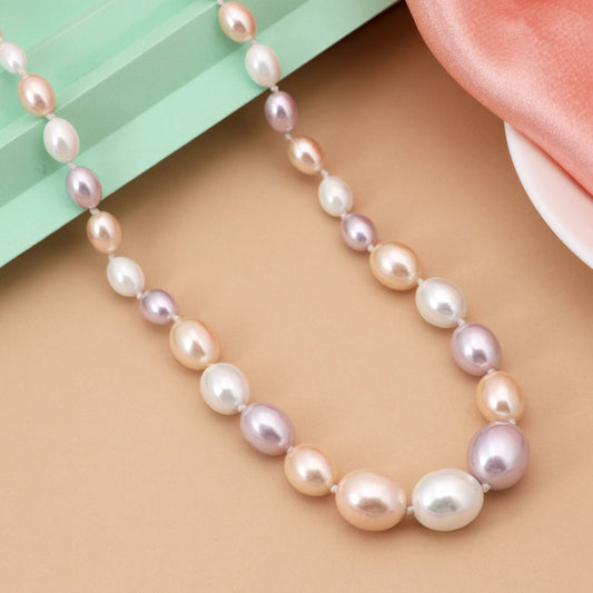 Multi Color Vibrant Handcrafted Pearl Necklace For Festive And Bridal Style