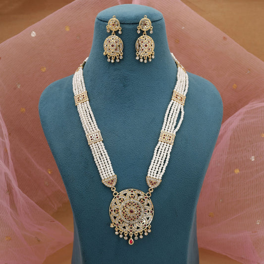 Rani Color Rajputi Jewellery Rani Haar Styled For Traditional Celebrations