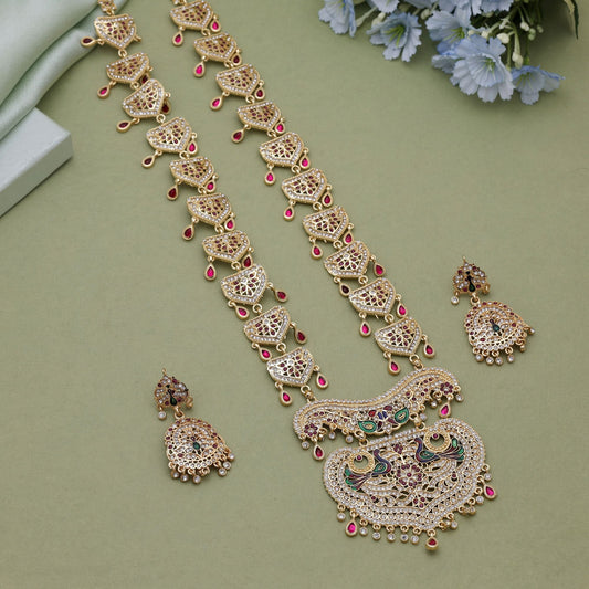 Multi Color Rajputi Jewellery Rani Haar Designed For Cultural Events