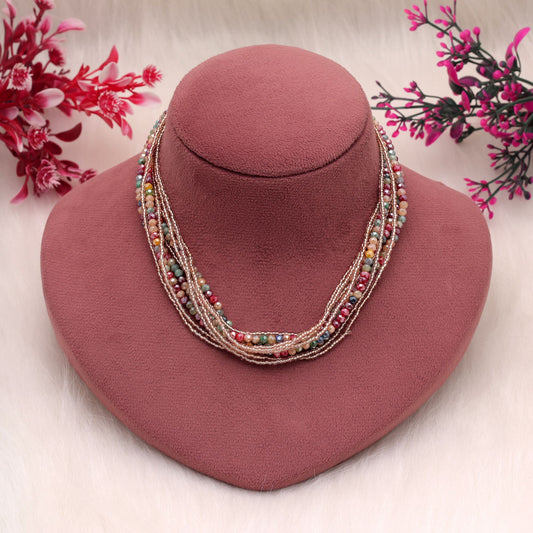 Multi Color Magnetic Beaded Necklace with Attractive Modern Fashion Design