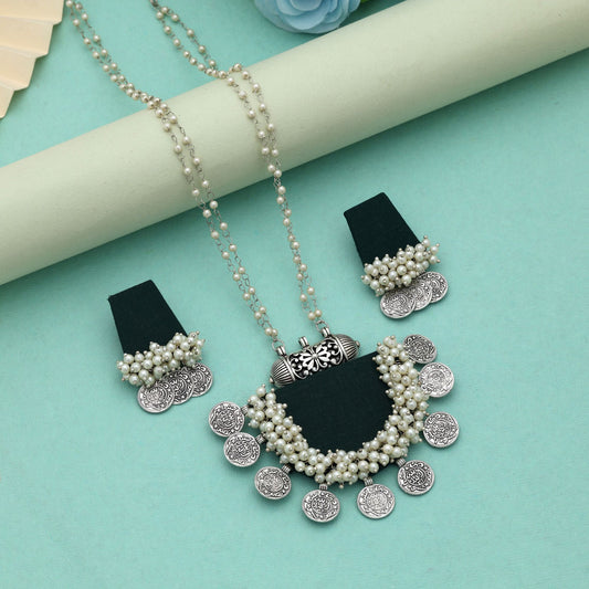 Green Color Wooden Handcraft Necklace Set Elegant Ethnic Festive Jewelry Collection Design