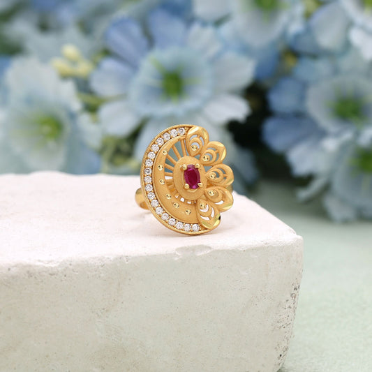 Gold Color Assorted Design Fashion Rings Combo Of 12 Pieces (KBSR103CMB)