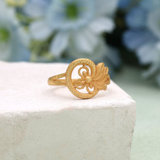 Gold Color Assorted Design Fashion Rings Combo Of 12 Pieces (KBSR104CMB)