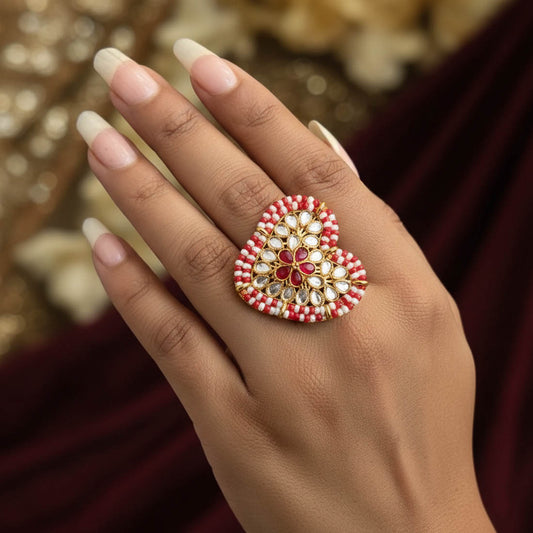 Red Color Classic Fashion Rings Elegant Traditional Jewelry