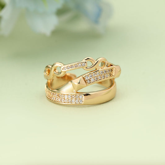 Gold Color Fashion Rings With Stylish Chic Minimal Jewelry Look