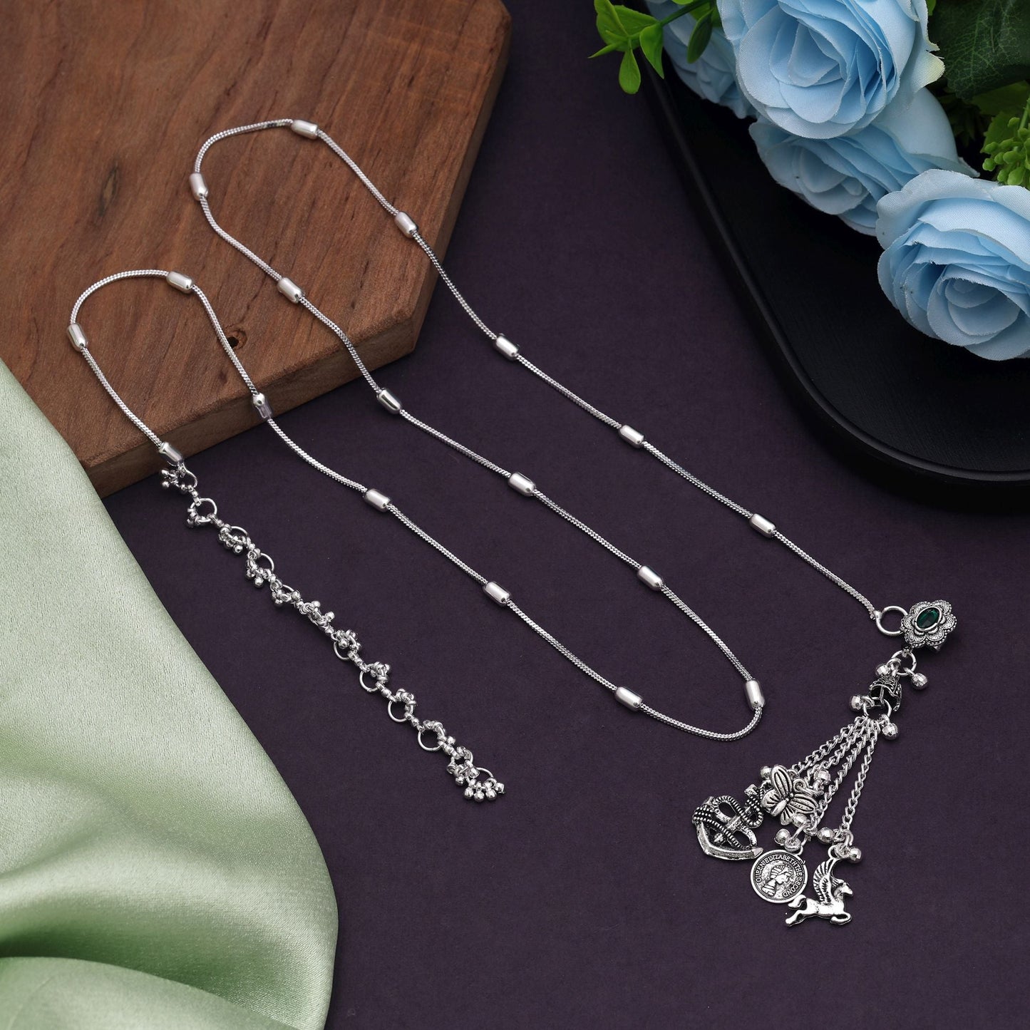 Silver Color Oxidised Kamarband Showcasing Heritage Craftsmanship And Elegance