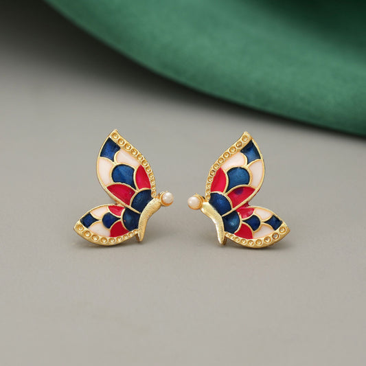Multi Color Meenakari Earrings Elegant Ethnic Daily Wear Jewelry Collection