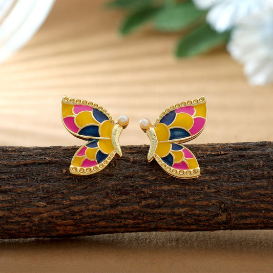 Multi Color Meenakari Earrings Designer Festive Traditional Jewelry Style