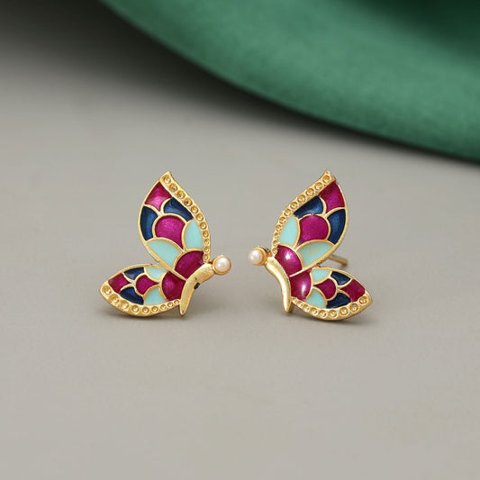 Multi Color Meenakari Earrings Royal Ethnic Statement Jewelry Collection