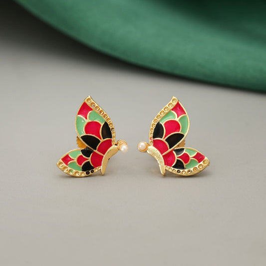 Multi Color Meenakari Earrings Stylish Festive Ethnic Jewelry Collection