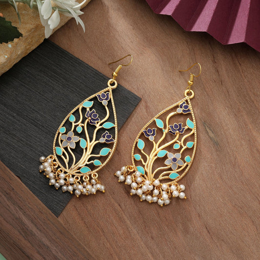 Multi Color Meenakari Earrings Traditional Ethnic Statement Jewelry Collection