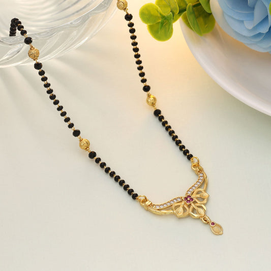 Gold Color Mangalsutra Crafted For Daily Use With Durable And Classic Styling