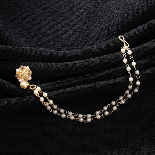 Goldfarbene Nasenring Royaler Traditioneller Hochzeitsschmuck Design